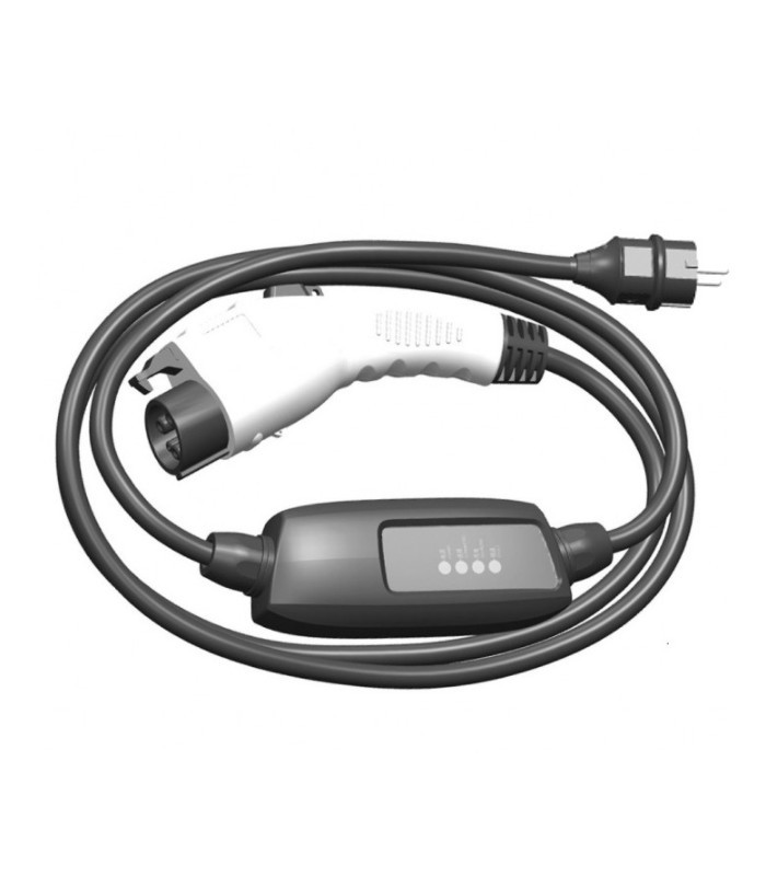EV charging cable Type 1 to schuko with controlbox 16A