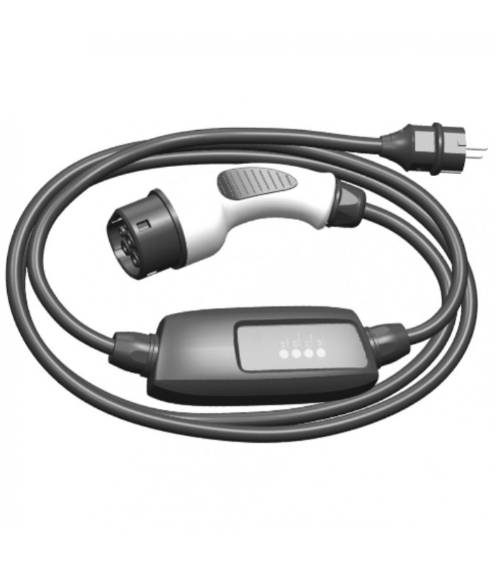 EV charging cable Type 2 to schuko with controlbox 16A