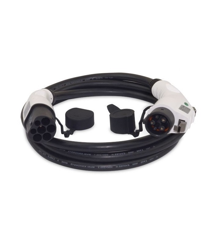 EV charging cable Type 1 to Type 2 32A 1 Phase 5m